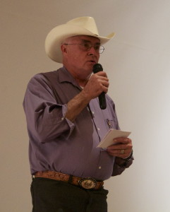 Auctioneer (NEED NAME), ALSU banquet, St. George, Utah, April 11, 2015 | Photo by Rhonda Tommer, St. George News