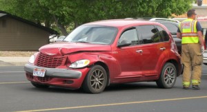 Accident on North Bluff street sends two pregnant women to the hospital April 6, 2015 | Photo by Ric Wayman, St. George News