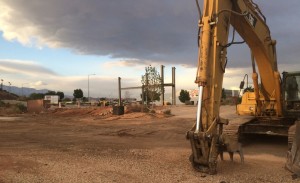 A part of the site of a future Mercedes-Benz auto dealership located on the northwest corner of Hilton Drive and Black Ridge Drive, St. George, Utah, April 16, 2015 | Photo by Mori Kessler, St. George News 