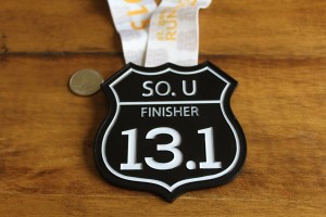 The 2015 Southern Utah Half Marathon finisher medal, St. George, Utah, date not specified | Photo courtesy of Southern Utah Half Marathon, St. George News