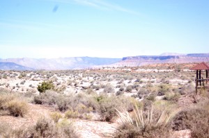 A view from the upper JEM trail parking lot shows the desert landscape of the Hurricane Cliffs Trail network, Hurricane, Utah, April 11, 2015 | Photo by Hollie Reina, St. George News