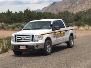 Sheriff's deputies and other responders try to talk down a reportedly suicidal woman near Interstate 15, Washington County, Utah, April 30, 2015 | Photo by Ric Wayman, St. George News