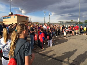 Hundreds gather for a record-breaking attempt at Dixie State University, St. George, Utah, April 16, 2015 | Photo by Cami Cox Jim, St. George News