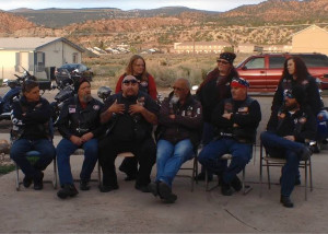 Members and supporters of the Color Country Chapter of Bikers Against Child Abuse, a members house, Cedar City, Utah, April 2015 | Photo by Carin Miller, St. George News