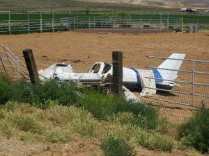 An experimental airplane crashed short of the runway in Hurricane, Saturday May 30, 2015 | Photo by Ric Wayman, St. George News