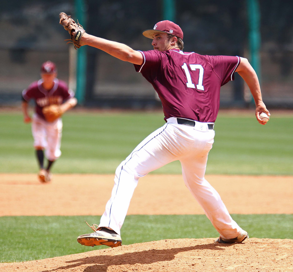 Dakota Donovan (17) comes in to pitch for Pine View, Pine View vs. Cedar, 3A State Baseball Championship Game, St. George, Utah, May 16, 2015 | Photo by Robert Hoppie, ASPpix.com, St. George News