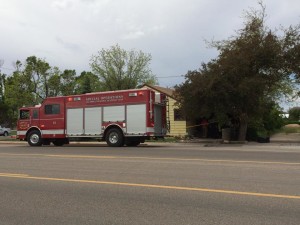 A Cedar City Fire Department truck is parked in front of the house where the incident took place, Cedar City, Utah, May 29, 2015 | Photo by Emily Hammer, St. George News