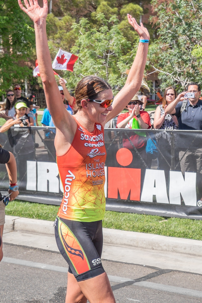 Heather Wurtele, 1st place women's pro. Ironman 70.3 St. George, St. George, Utah, May 2, 2015 | Photo by Dave Amodt, St. George News