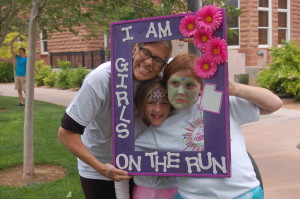 L-R Aimee Bonham, Kortney Bonham and Fiona Bonham take a photo before the start of the Girls on the Run 5K held in St. George Town Square, St. George, Utah, May 22, 2015 | Photo by Hollie Reina, St. George News