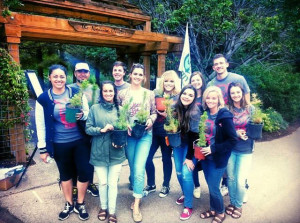 Dixie State University students pose for a photo after a service event, St. George, Utah, undated | Photo courtesy of Dixie State University