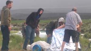 The scene of two separate accidents that resulted in one man being taken by Life Flight to the hospital, Diamond Valley, Utah, May 15, 2015 | Photo by Dawn McLain, St. George News