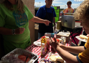 Smith's Food and Drug barbecues burgers for Primary Children's Hospital, 633 S Main St, Cedar City, Utah, May 2, 2015 | Photo by Carin Miller, St. George News