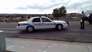 Motorcycle accident on Riverside Drive, St. George, Utah, May 13, 2015 | Photo by Cami Cox Jim, St. George News