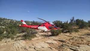 Life Flight assists in a search and rescue mission, Snow Canyon State Park, Utah, May 19, 2015 | Photo courtesy of Washington County Search and Rescue, St. George News