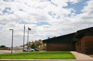 Grass goes in at the Water Canyon School  prior to its reopening, Hildale, Utah, July 2014 | Photo by Cami Cox Jim, St. George News