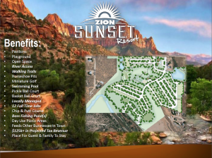 Preliminary, basic concept plan of Zion Sunset Resort | Image courtesy of attorney Kimberly Barnes, St. George News