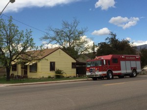 A Cedar City Fire Department truck is parked in front of the house where the incident took place, Cedar City, Utah, May 29, 2015 | Photo by Emily Hammer, St. George News