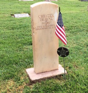 A grave from 1932 in the Washington City Cemetery with a flag placed by American Legion Post 912, Washington, Utah Saturday, May 23, 2015 | Photo by Ric Wayman, St. George News