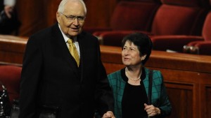 Elder L. Tom Perry leaves General Conference with his wife, Barbara Dayton Perry, Salt Lake City, Utah, October 2010 | Photo courtesy of The Church of Jesus Christ of Latter-day Saints, St. George News