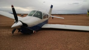 Piper Arrow aircraft crashed after experiencing mechanical failure while landing, St. George Municipal Airport, St. George, Utah, May 22, 2015 | Photo courtesy of Brad Kitchen, St. George News 
