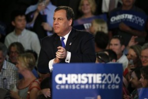 New Jersey Gov. Chris Christie arrives to speak to supporters during an event announcing he will seek the Republican nomination for president, Tuesday, June 30, 2015, at Livingston High School in Livingston, N.J. | Photo by AP Julio Cortez, St. George News