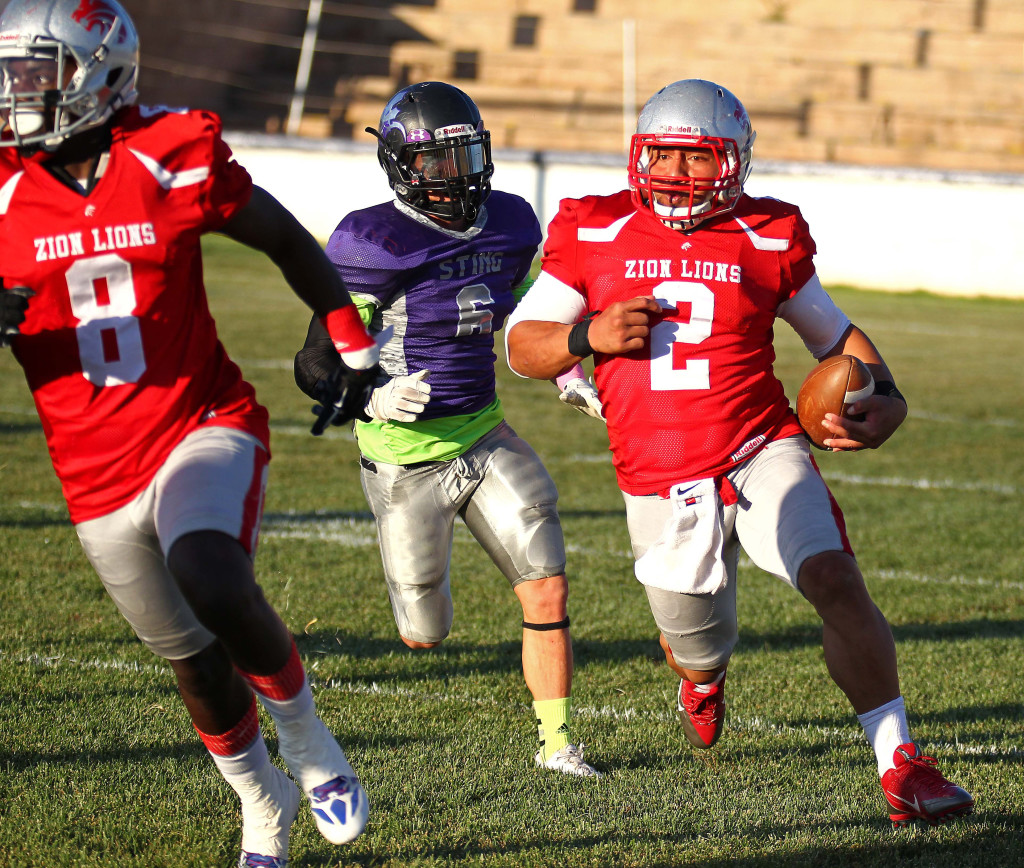 Misi Tupe (2) will be back tonight for the Lions, file photo from Zion Lions vs. Brigham Sting, Foorball, St. George, Utah, June 13, 2015, | Photo by Robert Hoppie, ASPpix.com, St. George News