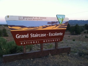 Sign for Grand Staircase-Escalante National Monument | Photo courtesy of Todd Tischler, St. George News