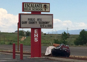 Garfield County is home to communities steeped in heritage and history that officials say are on the verge of collapse, Escalante High School, Escalante, Utah, June 15, 2015 | Photo by Carin Miller, St. George News