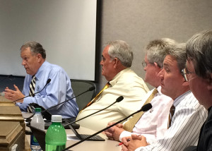 Cedar City Councilman Don Marchant asks Human Resources and Risk Management Natasha Hirschi to please explain the pay raise item in the budget to the council and the public, Cedar City Council Chambers, Cedar City, Utah, June 17, 2015 | Photo by Carin Miller, St. George News