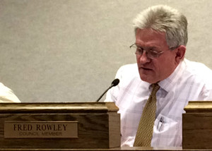 Cedar City Councilman Fred Rowley shares with the public his reason for supporting the pay raise in the 2015-2016 fiscal year budget, Cedar City Council Chambers, Cedar City, Utah, June 17, 2015 | Photo by Carin Miller, St. George News