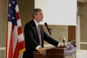 Washington County Republican Party Chairman Robert Jensen speaks to Washington County Republican Women at a luncheon Thursday, St. George, Utah, June 4, 2015 | Photo by Sheldon Demke, St. George News