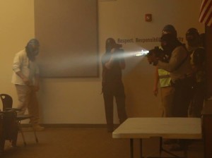 St. George News Owner Shane Brinkerhoff participates in simulation training at the St. George Police Department active shooter training, St. George, Utah, June 17, 2015 | Photo by Leanna Bergeron, St. George News