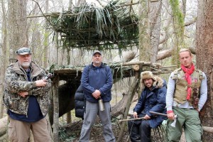 From left to right, Jim Walton, Mike Parsons, D.J. Lopez and Creek Stewart, Wewahitchka, Florida, undated | Photo courtesy of The Weather Channel, St. George New