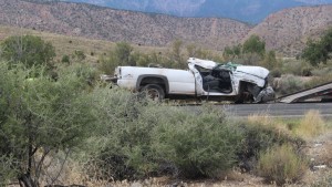 Fatal accident on Interstate 15 near Toquerville, Utah, June 12, 2015 | Photo by Mori Kessler, St. George News