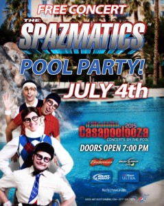 Casapoolooza Spazmatics event flyer, location and date not specified | Image courtesy of Mesquite Gaming, St. George News Click image to enlarge