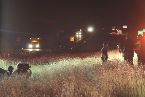 A man was taken to the hospital in critical condition after crashing his bike on Interstate 15, New Harmony, Utah, June 26, 2015 | Photo by Nataly Burdick, St. George News