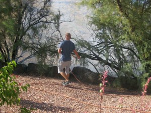 A quick-thinking neighbor was able to contain a brush fire until firefighters arrived, St. George, Utah, June 17, 2015 | Photo by Ric Wayman, St. George News