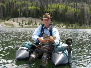 Tom Ogden shows a tiger trout he caught at Duck Fork Reservoir, Ferron, Utah, June 19, 2009 | Photo by Steve Ogden, St. George News