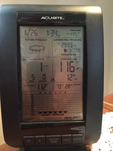 Reader submitted photo of 116 degree temperature reading in LaVerkin, Utah, June 26, 2015 | St. George News