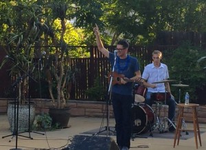 Thomas Anderson performing with his Fender ukulele, St. George, Utah, June 6, 2015 | Photo by Ric Wayman, St. George News