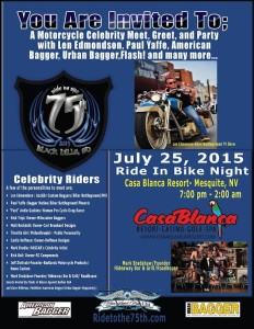 Ride to the 75th event flyer, location and date not specified | Flyer courtesy of Mesquite Gaming, St. George News Click image to enlarge