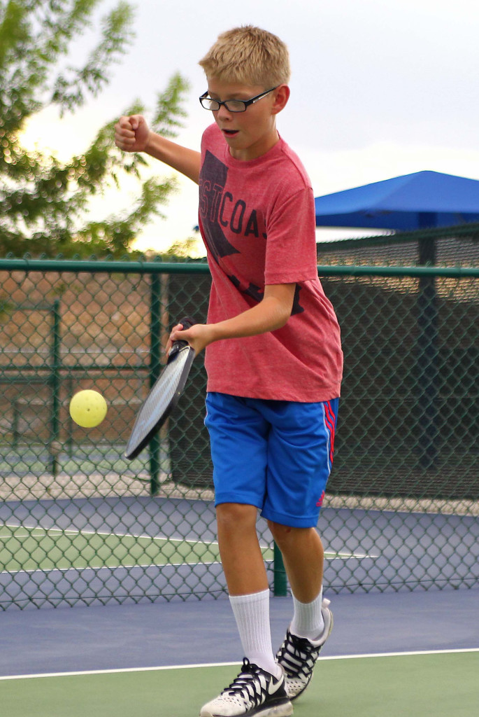 Carson Kennedy, City of St. George youth pickleball,  St. George, Utah, July 30, 2015, | Photo by Robert Hoppie, ASPpix.com, St. George News