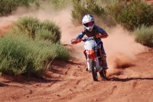 Carson Hamblin takes a few practice laps in Warner Valley, Washington City, Utah, July 17, 2015 | Photo by Hollie Reina, St. George News