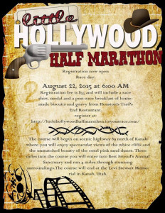 Little Hollywood Half Marathon race flyer, location and date not specified | Photo courtesy Little Hollywood Half Marathon, St. George News