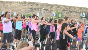 Zumba anyone? National Dance Day Celebration in the parking lot of Dixie Regional Health and Performance Center, St. George, Utah, July 25, 2015 |Photo by Sheldon Demke, St. George News