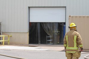 Fire trucks from around Southern Utah were on scene for a fire at SKF Manufacturing, LaVerkin, Utah, July 11, 2015 | Photo by Nataly Burdick, St. George News