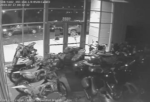 Photo from surveillance footage taken at Moto United the night of the theft, St. George, Utah, July 16, 2015 | Photo courtesy of Moto United, St. George News