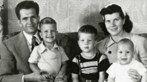 The Packer family, from left: Boyd, Allan, Kenneth, Donna and David, location not specified, circa  1952 | Photo courtesy of The Church of Jesus Christ of Latter-day Saints, St. George News