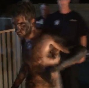 A man is covered in soot after being rescued from a chimney he became stuck in trying to re-enter a house, Phoenix, Arizona, June 5, 2015 | Photo courtesy of the Phoenix Fire Department, St. George News