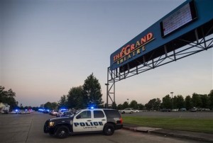 A Lafayette Police Department vehicle blocks an entrance at the Grand Theatre in Louisiana following a shooting, Lafayette, Louisiana, July 23, 2015. | Photo by Paul Kieu/The Daily Advertiser via AP, St. George News